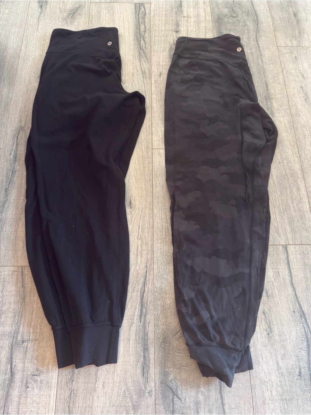 lululemon athletica Black Joggers & Black Camo Joggers - sold together